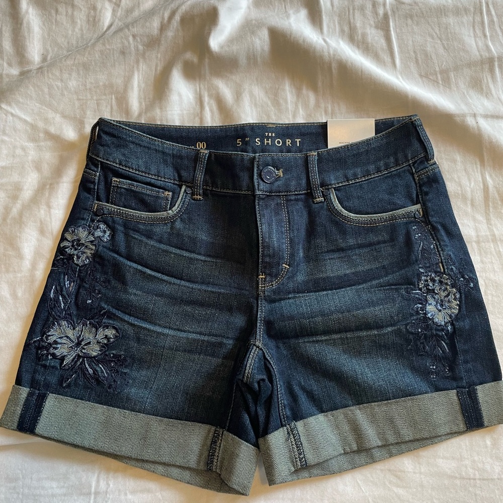 White House Black Market Dark Blue Jean Shorts